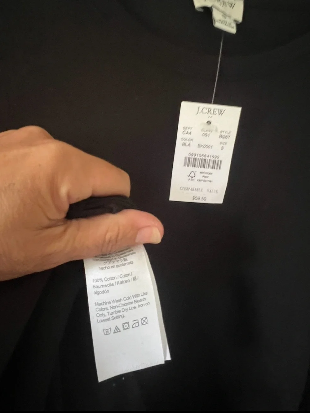 J. Crew Black Babydoll Swing Dress, NWT
